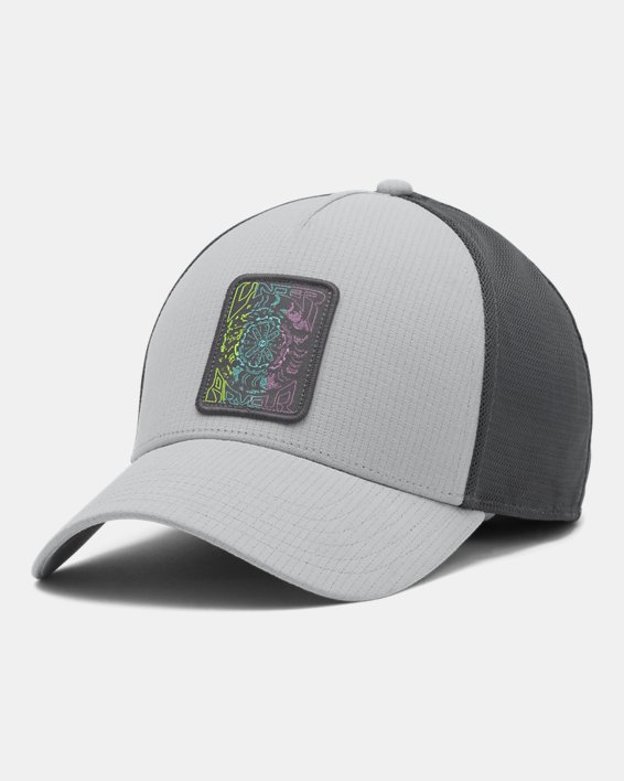 Men's UA Iso-Chill ArmourVent® Trucker Hat in Gray image number 0